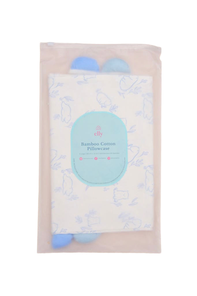 Bamboo Pillow Case - Blue Beary Best (Pillow not included)