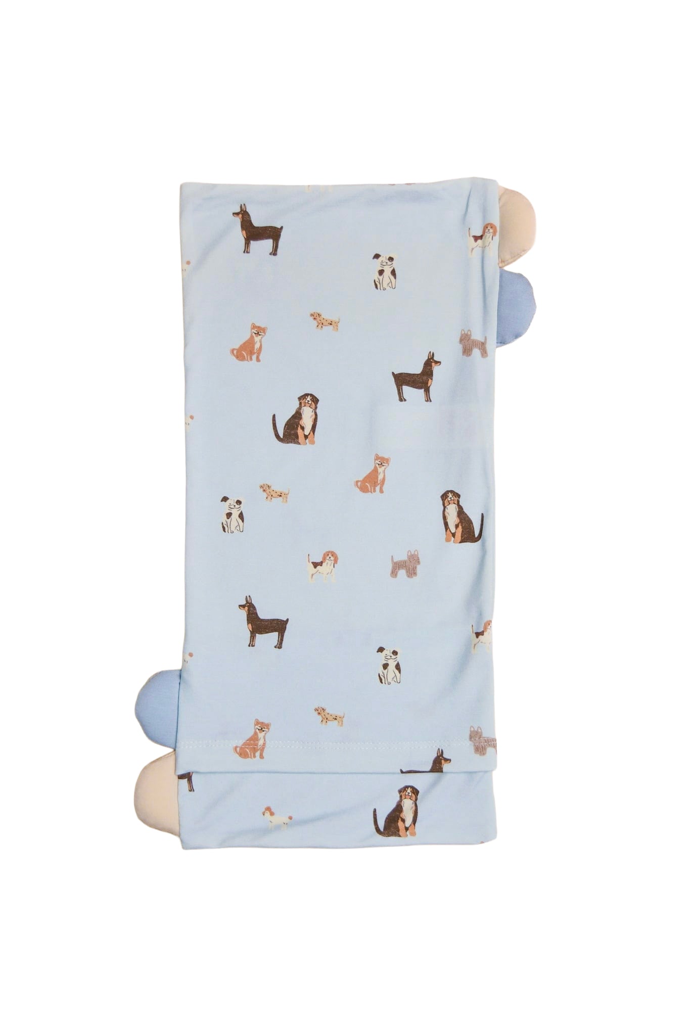 Bamboo Pillow Case - Blue Doggies (Pillow not included)