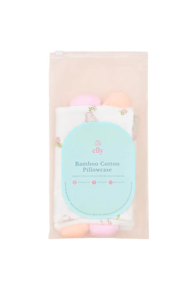 Bamboo Pillow Case - Floral Bunny (Pillow not included)
