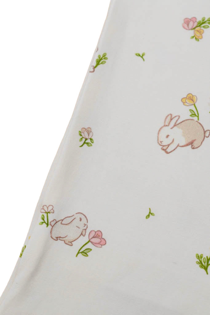 Bamboo Pillow Case - Floral Bunny (Pillow not included)